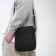 Men's bag over the shoulder, textura, textiles, black color