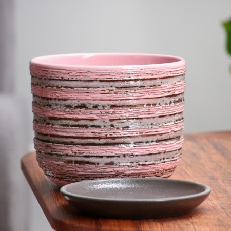 Flower pot "cuckoo" pink, 1.73 liters-4