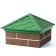 PPK cap to a fence column, 1.5 × 1.5 bricks, 39 × 39 × 4.3 cm, green, “flexible tile”