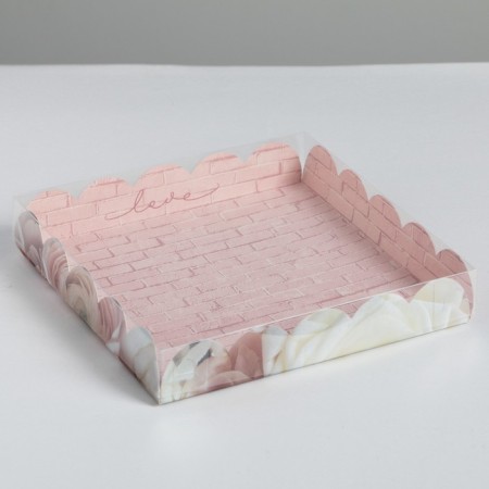 Bearbox, confectionery packaging with PVC lid, My Best Wishes, 18 x 18 x 3 cm-1
