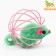 Toy "Mouse in the ball", 6 cm, pink/green