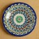 Plate of the Rishtan ceramics "Flowers", blue, flat, 17 cm, mix