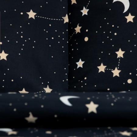Set: Crystick and 2 pillowcases "Star Sky" 143x215 cm, 50x70 cm - 2 pcs, 100% cotton-4