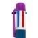 Automatic ballpoint pen, 6-colored, "pony" mix (barcode on a piece)