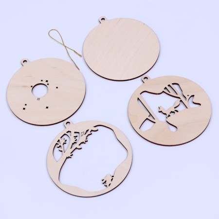New Year's blanks for creativity. Wooden suspension "New Year! Fox "-1