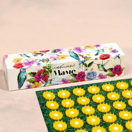 Applicator "Kuznetsova - beloved mother", 70 spines, film, 23 x 32 cm, yellow-1