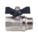 Ballic Aqualink, PN 50, internal/outer thread 3/4, "butterfly, nickel.