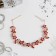 Suzanne hair accessory red flowers, 23 cm, gold