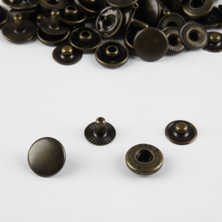 Installation button, alpha (S-shaped), d = 12.5 mm, antique color-1