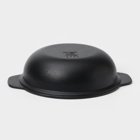 Cast iron fried, 2 l, d = 24 cm, cast -iron cover, black color-5