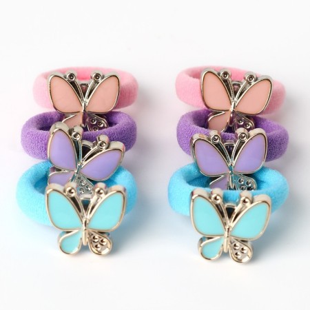 Hair elastic bands "cat" 6 pcs, 3.5 x 3.5 x 1 cm-5
