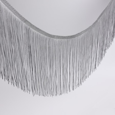 Decorative braid "Furrm", 20 cm, 5 ± 0.5 m, color gray color
