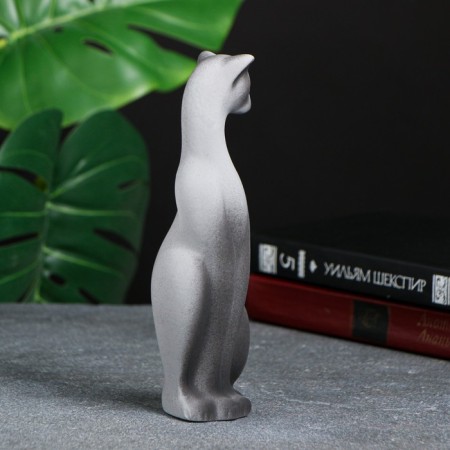 Figure "Cat Bagira Tilted" gray/black 4x5x20cm-5
