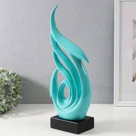 Souvenir Ceramics "Abstraction. Sea arrows" turquoise 7.5x18.5x41 cm-2