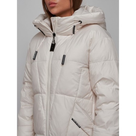 Coat insulated winter female, size 50, beige color-11