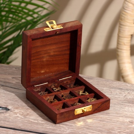Game Cross-Referee "Sea" tree, brass 10x10x4 cm-3