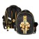 School backpack 40x33x15cm, ergonomic back, Across 410, black/gold