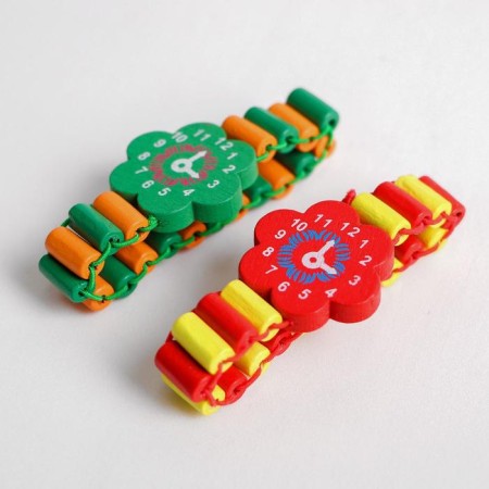 Children's watch, on an rubber band with a curly dial, MIX color-1