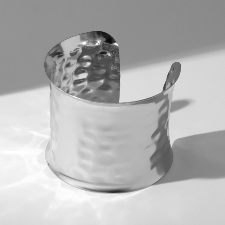 Bracelet "Cuff" bent, silver color-1