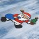 Santa Claus with a Christmas tree and a bag 11x14 cm