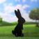 A set of garden figures "Bunnies on the lawn" 3pcs, 22x30cm/13x30cm/20x30cm, black