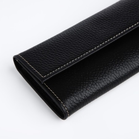 Women's wallet on the button, black color-2