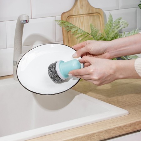 Brush for dishes "cap", metal sponge 20 g, color mix-2