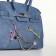 Women's bag on the Textura valve, small size, blue color