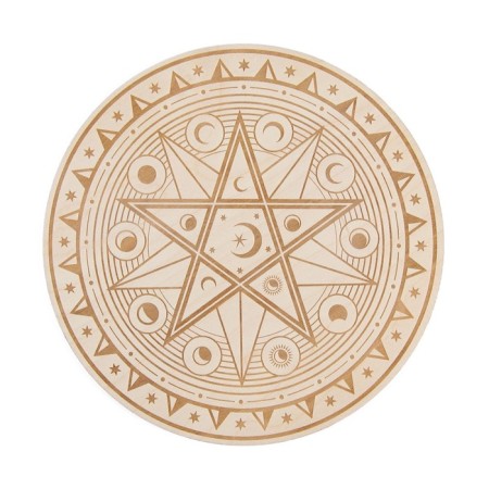 Altar for the rituals "Magic Star", wooden, d = 24 cm-1