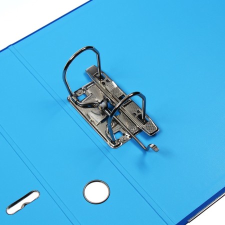 A4, 75 mm, Lamark, PVC, bilateral coverage, metal edging, pocket for a spine, collected, blue/blue-6