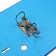 A4, 75 mm, Lamark, PVC, bilateral coverage, metal edging, pocket for a spine, collected, blue/blue