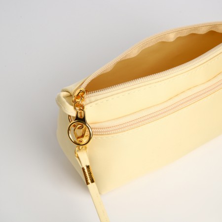 Bag Women's Cross-Bodi with a zipper, beige color-8