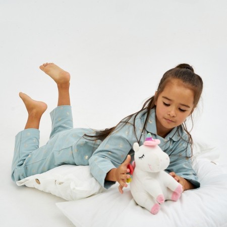 Pajama nursery from a flannel (shirt, trousers) KAFTAN "Dandelions", height 110-116, mint-3