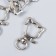 Carabiner Metal with a ring "Head of a cat" silver 3.4x2.1 cm