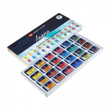 A watercolor art in cuvettes, 24 colors x 2.5 ml, ZHK 