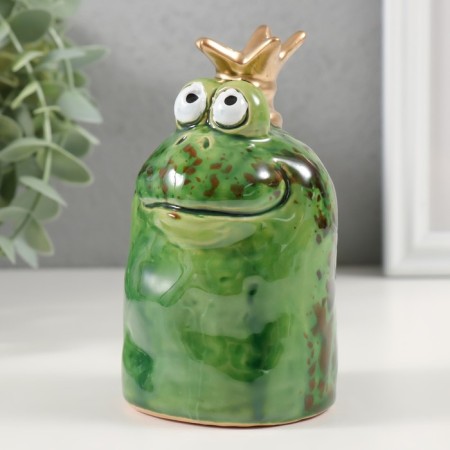 Souvenir Ceramics "Frog-Prince in the Crown" 6.7x6.8x11.8 cm-3