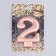 Candle for the Cake "European Giant", a number 2, 7 cm, pink gold