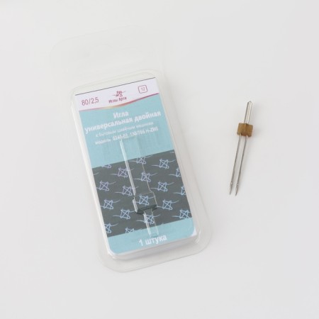 Needle for household sewing machines, double, No. 80/2.5-1