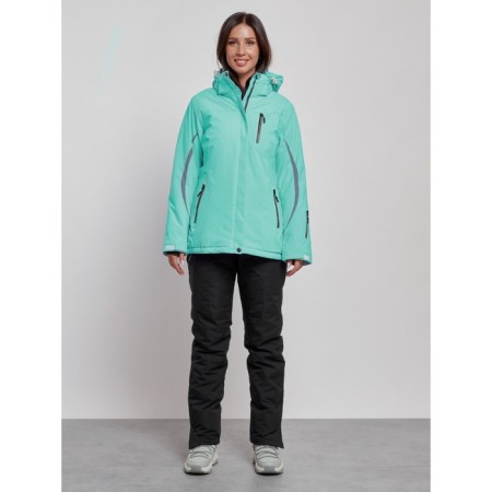 Ski costume female winter, size 50, turquoise color-3