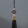 Suspension textiles, plastic "Knot of happiness and infinity" Dark chocolate 0.7x1x9.5 cm