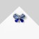 Brooch "Butterfly" summer, blue in silver
