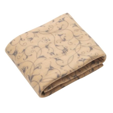 Fleet blanket "Vignetki", size 150x200 cm, beige color-1