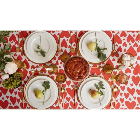 GPEC "Ethel" Red Hearts 149x110cm, 100% cotton, sarzha 190 g/m2-3