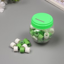 Glue tape plastic in the jar 