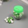 Glue tape plastic in the jar "White and Green" NR 40 pcs 1.2 cm, dl. 0.9 m 7x7x9 cm