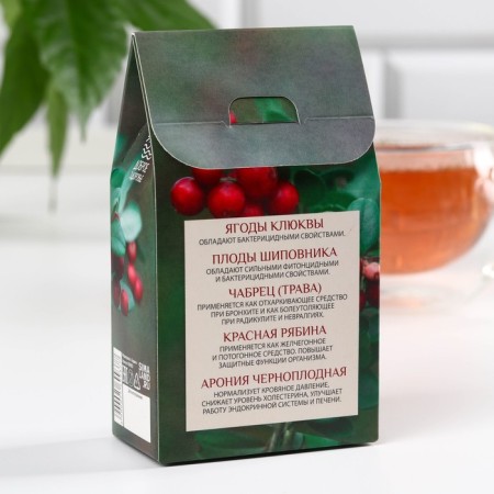Berry-grass tea "with cranberry" Strong immunity, 50 g.-3