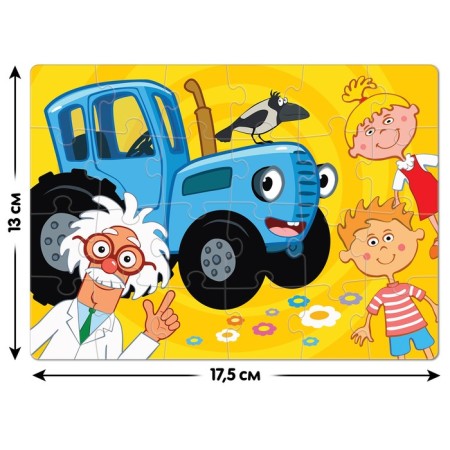 Puzzle "Professor and Blue Tractor", 24 elements-1