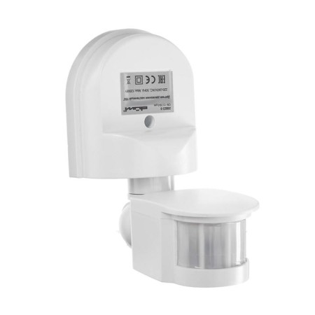 Düwi DD-01, 180 ° movement sensor, 1200 W, 5-12 m, IP44, wall, white