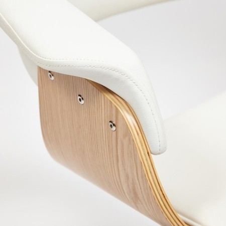 Vimta head chair natural, eco -leather white-4