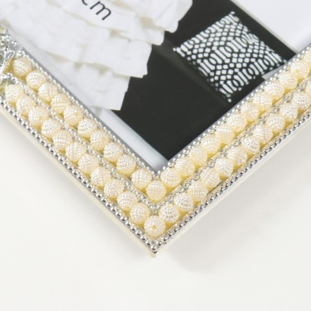 Photo frame 3083 20x25 cm "Pearls" plastic, col. gold-2